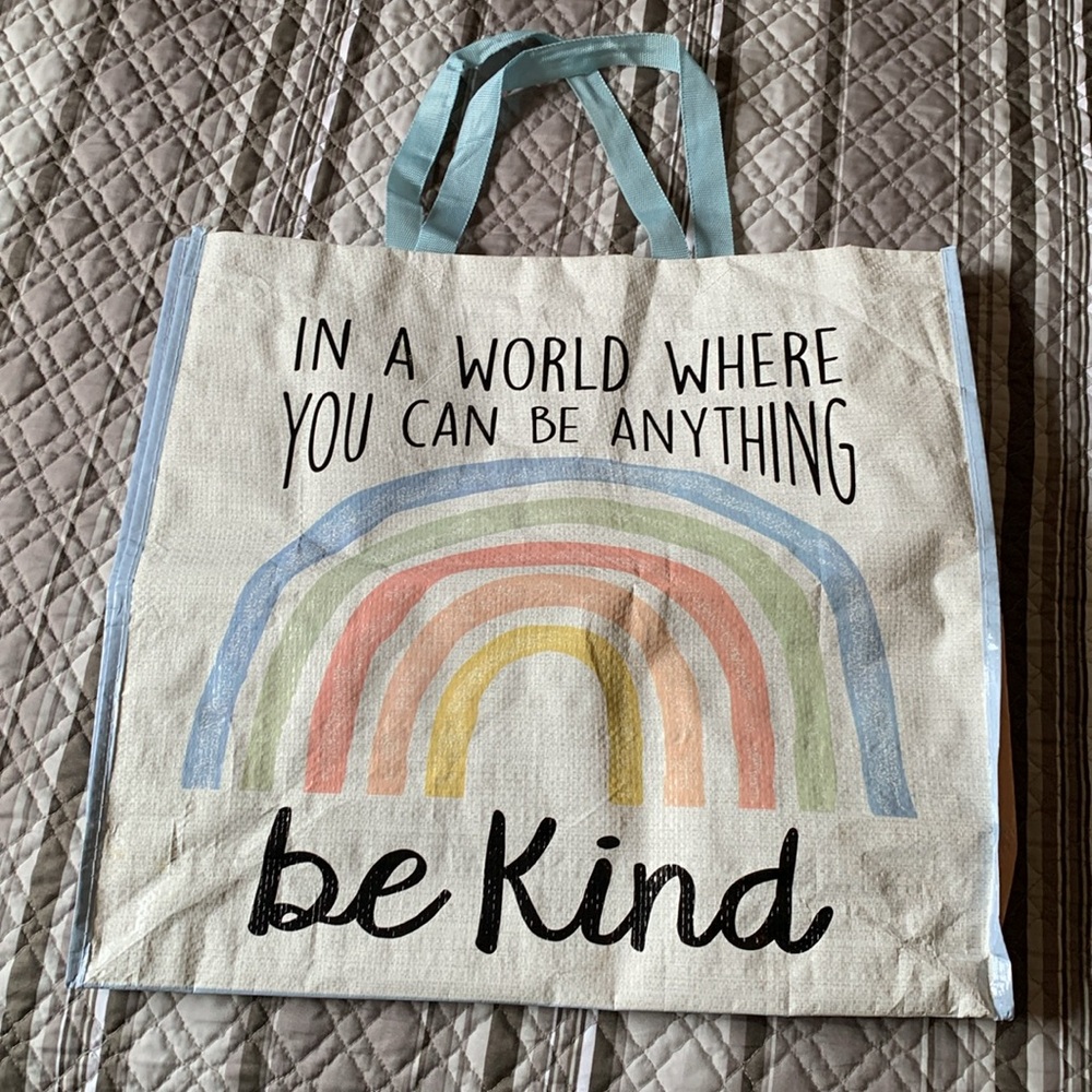 Inspirational Rainbow Reusable Tote Bag Like New